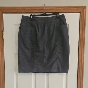 Harvé Benard Chambray Pencil Skirt